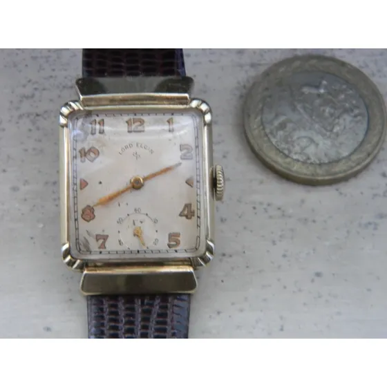 Reloj Antiguo Oro Lord Elgin 14k Gf Cuerda