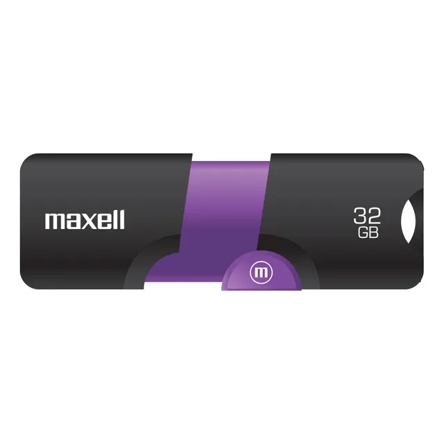 Pendrive Maxell Usb Flix 32gb 3.0 Negro/ Morado Color Negro
