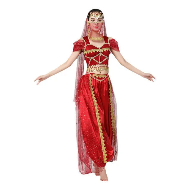 A Disfraz De Princesa Árabe Bordado De Danza India Bollywood