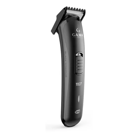 Cortabarba Ga.ma Italy T827 Black Titanium Inalámbrica Y Usb