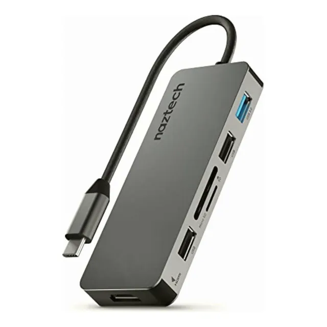 Naztech Maxdrive7 Universal Usb-c Adapter Hub Space Grey