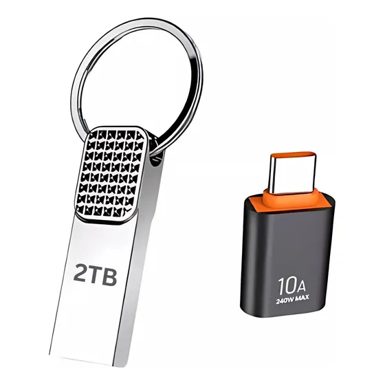 Kit Memoria Usb 2tb 3.0 + Adapador Otg Tipo C