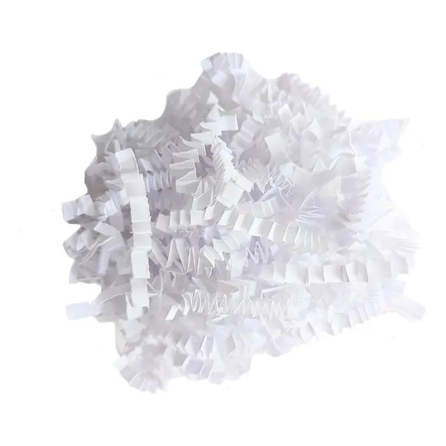 Tiras Zigzag Blanco Papel Relleno Triturado Decorativo 300 G