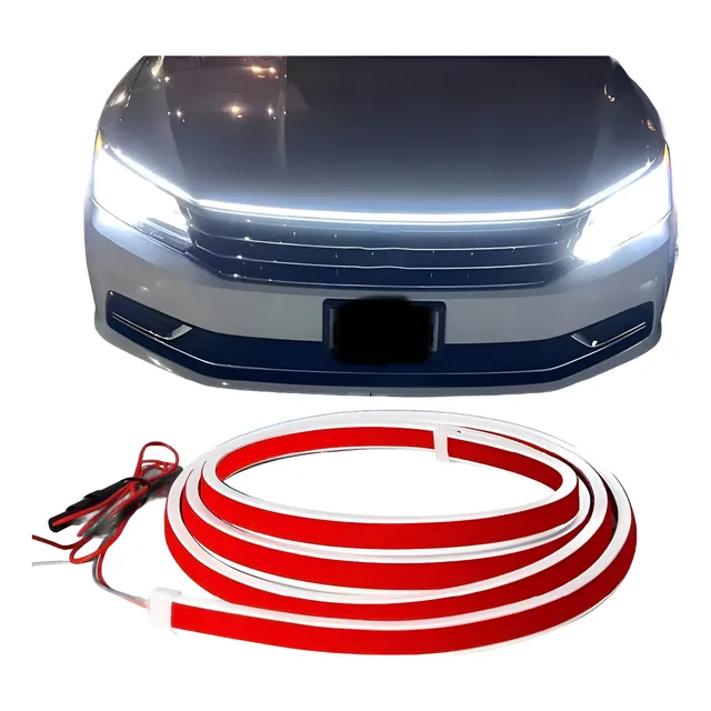 Led De Capot Automotriz Drl De 180cm  Luz Blanca