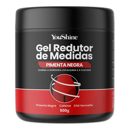 Gel Redutor De Medidas Pimenta Negra Youshine 500g