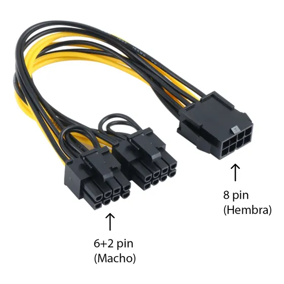Cable Pcie Eps/atx, 8 Pines A Dual 8 Pines (6+2) Psu Corsair