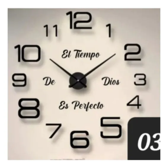 Relojes Gran Formato Acrilico Espejo Y Alto Relieve 3d!
