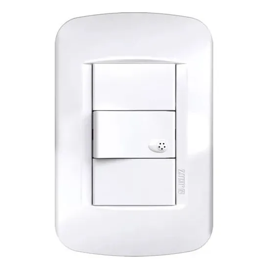 Tapas De Luz Jeluz 1 Tecla Combinada Punto Regina Completo