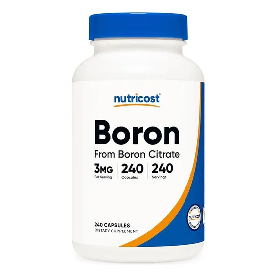 Boron 3mg 240 Cápsulas Nutricost