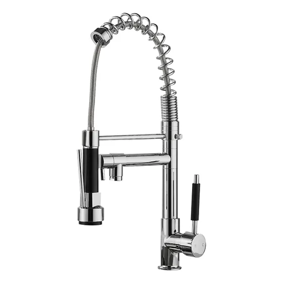 Grifería De Cocina Gadnic Doble Función Plateado 55 Cm Premium 360°