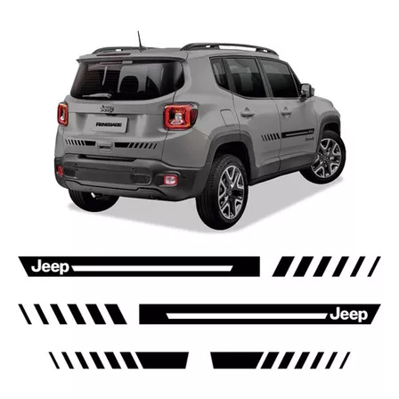 Faixa Jeep Renegade Sport Adesivo Lateral/traseiro Preto