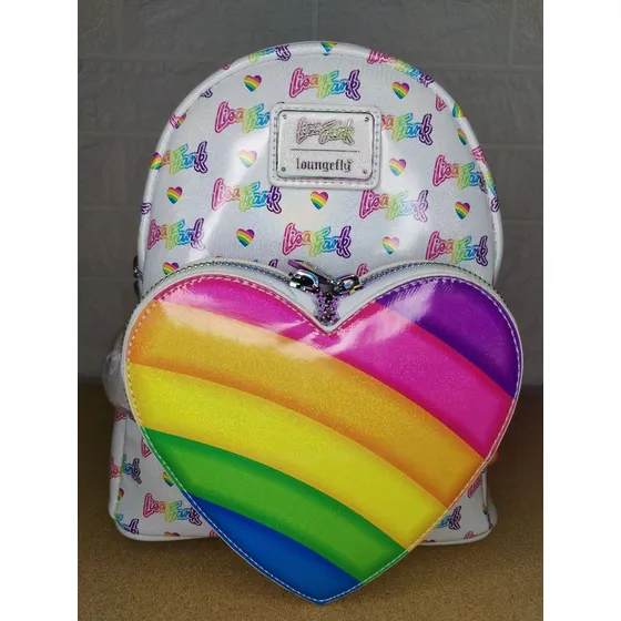 Mochila Loungefly Lisa Frank Rainbow Heart Corazon Arcoiris