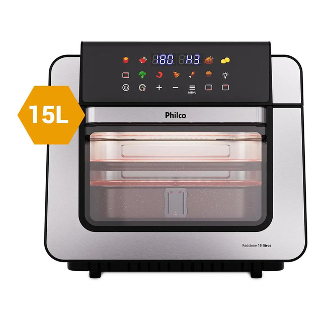 Air Fryer Oven Paf15b 15l Dupla Resistência Philco Preto 220v Air Fryer Oven Paf15b 15l Dupla Resistência Philco Preto 220v