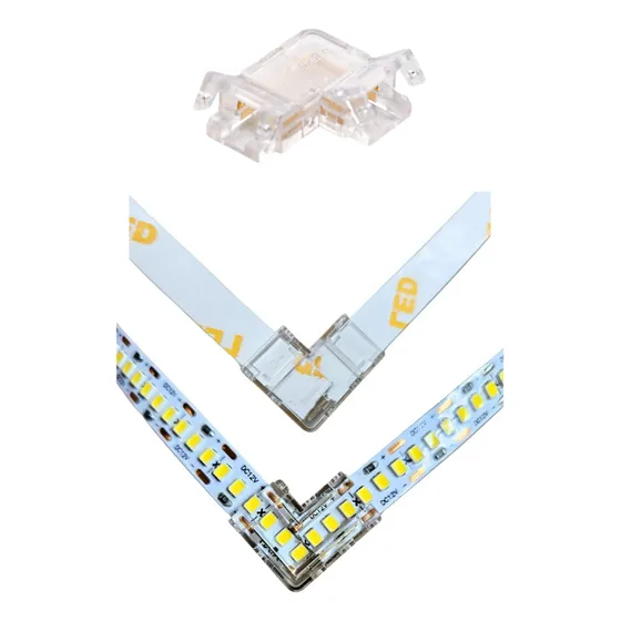 Kit 5 Conector 90° Graus L Emenda Fita De Led 2 Vias 10mm
