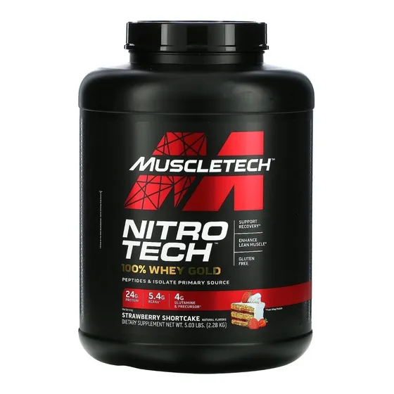 Suplemento En Polvo Muscletech Muscletech Nitrotech Whey Gold Proteína Sabor Double Rich Chocolate X 2.27kg