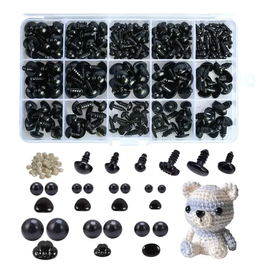 Set Ojos De Seguridad Y Nariz Amigurumi 462 Pcs Incluye Caja