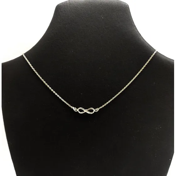 Cadena Collar Plata 925 Dije Infinito Regalo Delicado 45cm.