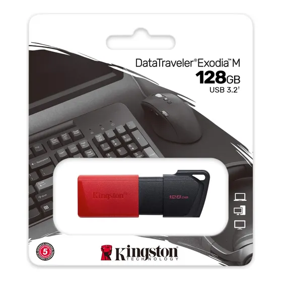 Pendrive Kingston 128gb Exodia M Rojo Original Nuevo