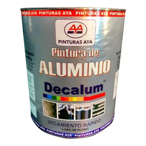 Pintura De Aluminio Decalum 1/4 Galon Aya