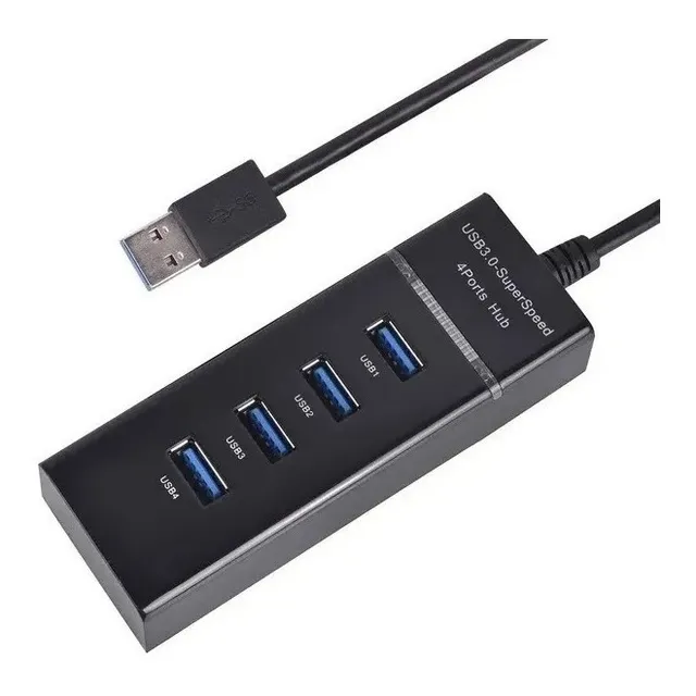 Hub Usb 3.0 De 4 Puertos De Alta Velocidad 5 Gbps Compacto