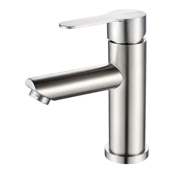 Llave Monomando Lavatorio Lavamanos Modern Plateado Cepillado