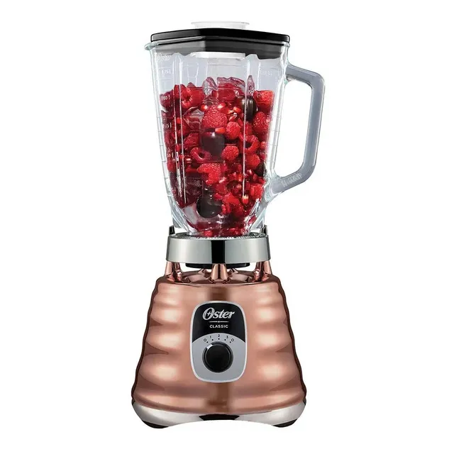 Licuadora Clásica Oster Color Cobre 3 Velocidades Vaso Vidri