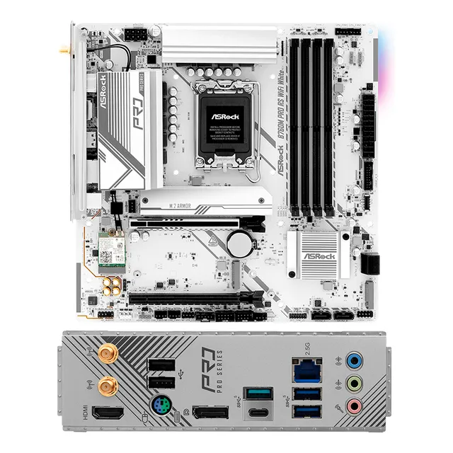 Motherboard Asrock B760m Pro Rs Wifi White, Lga1700, Matx