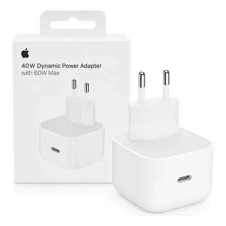 Fonte Carregador Turbo 40w 60w Usb-c Para iPhone Macbook Branco