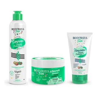 Kit 3 Produtos Fun Crespos E Cacheados Bio Extratus Kit 3 Produtos Fun Crespos E Cacheados Bio Extratus