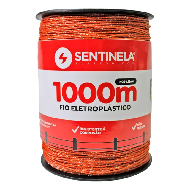Fio Cerca Elétrica Alta Qualidade Robustez 1000m Proteção Uv