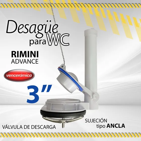 Desague Para Wc Venceramica Rimini Advance 3 De Ancla/ 10967
