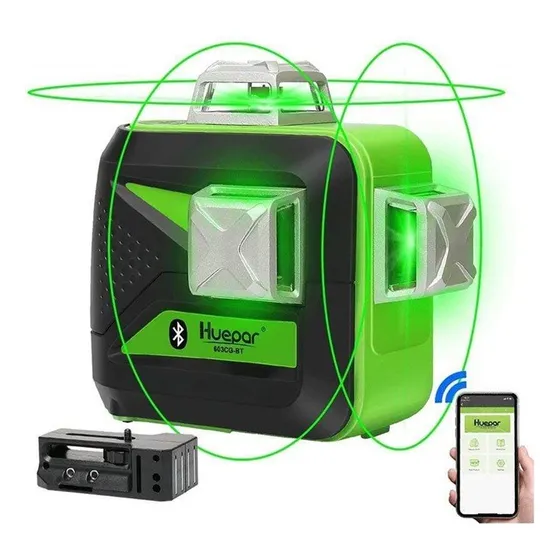 Nivel Láser Profesional 3d - 12 Líneas Con Bluetooth  Huepar