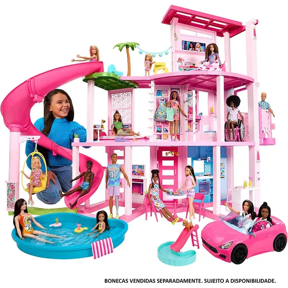 Mega Casa Dos Sonhos Barbie Playset 3 Andares Som Presente