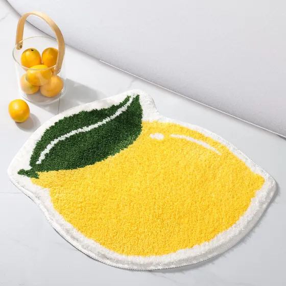 Frozzur Alfombra Baño Fruta Limon Absorbente Antideslizante