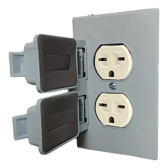 Contacto Duplex Intemperie 15a 220v Con Tapa Para Exterior