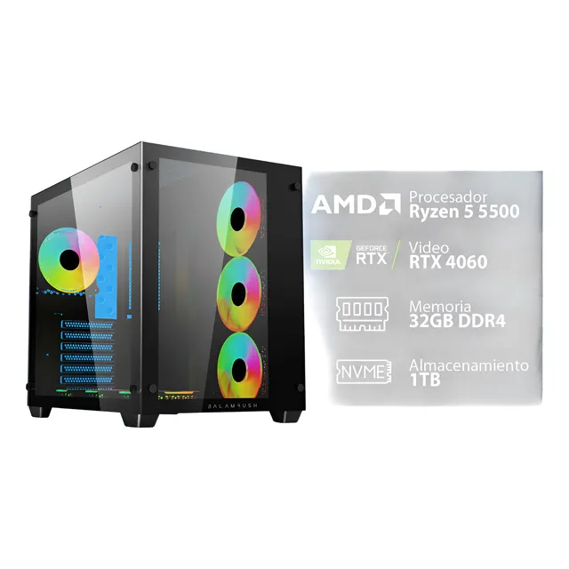 Pc Gamer Powerbit Thunder Tech: R5, 32gb, Ssd 1tb, Rtx 4060