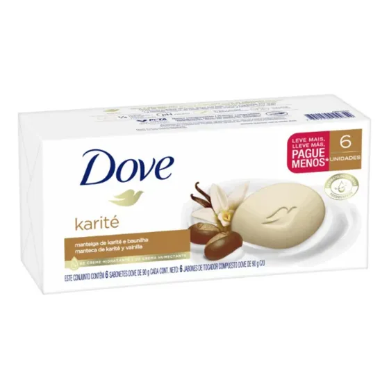 Dove Jabon En Barra Karite X6 Unid