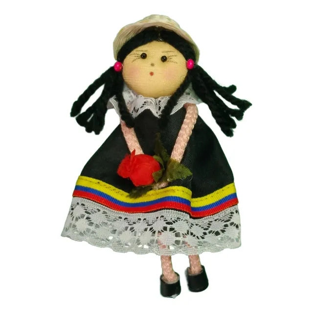 Imán Muñeca Campesina Colombia Recuerdo Turístico Artesanal
