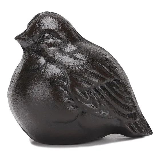 Estatua Pajaro Durmiendo Hierro Fundido Decoracion Para Casa