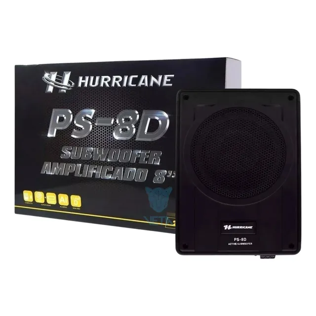 Caixa Slim Sub Hurricane 8 Pol Ps8d 200w Rms Amarok Hillux