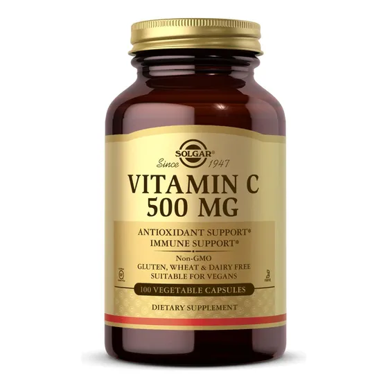 Suplemento Solgar De Vitamina C 500 Mg, 100 Cápsulas Vegetal