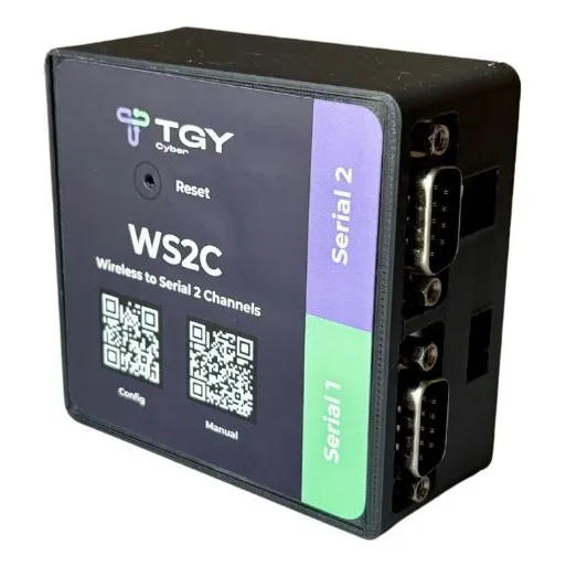 Conversor Serial Wifi Rs232 Tcp/ip 2 Canais Ws2c Tgy Cyber