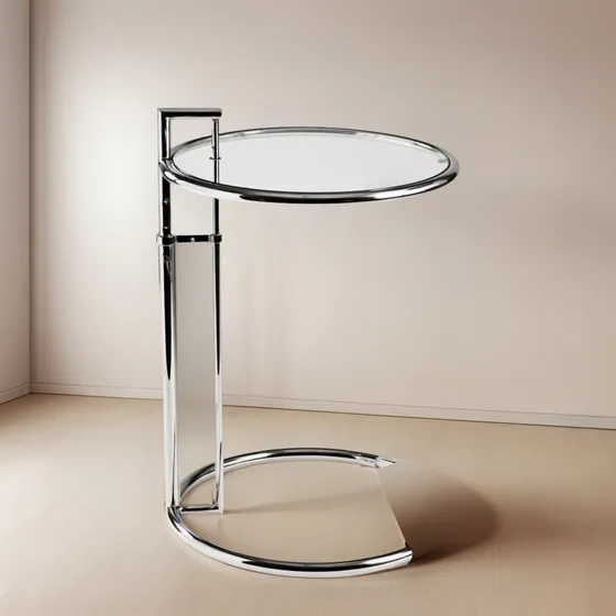 Mesa Eileen Gray Regulable+cristal Directo De Fabrica !!!
