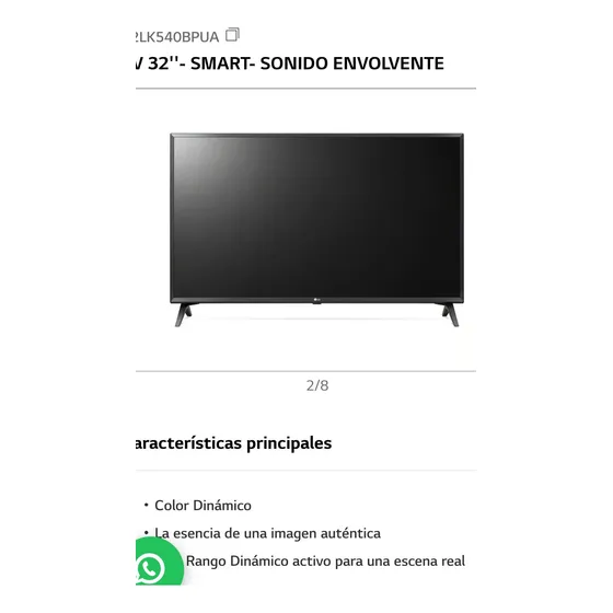 Tv LG 32 Pulgadas Smart Hdmi