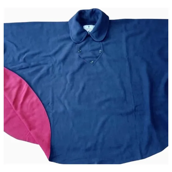 Poncho Polar Doble Azul