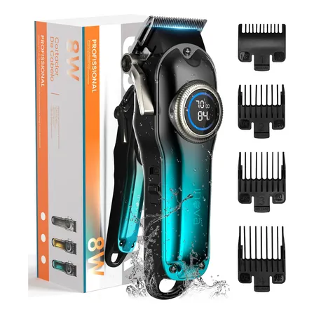 Maquina Corte Profissional Cabelo Sem Fio Com Lcd Inova Azul 127/220v