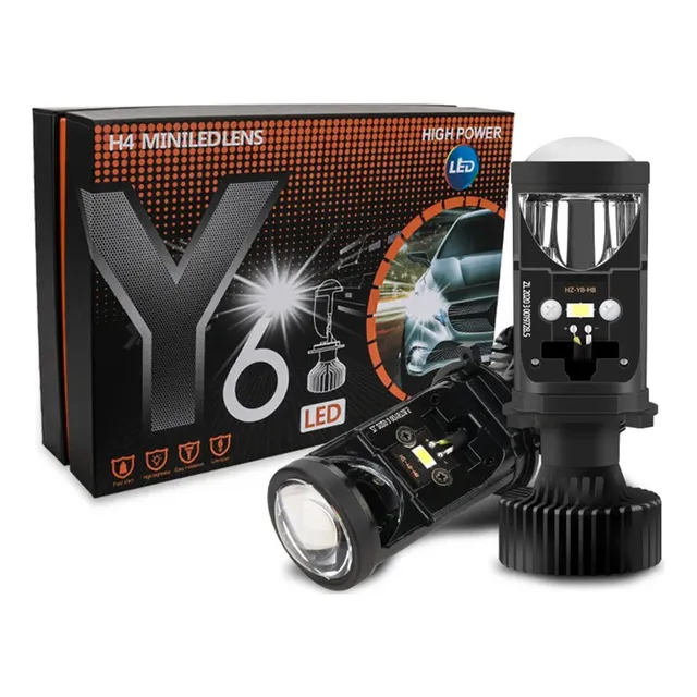 Par Ultra Led Lâmpada Mini Projetor H4 Canhão 300w 5500k 12v