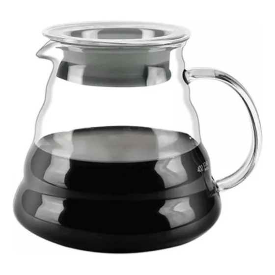 Jarra Barista Vidrio Café Tapa Silicona Hermetica Té 350ml
