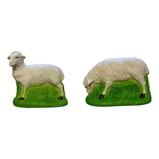 Ovejas Grandes X2 Unidades De 13cm En Caucho Pvc