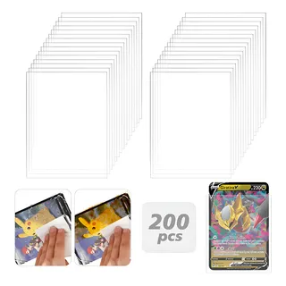 200pzs Card Sleeves Mica Funda Protectora De Cartas Tarjetas 200pcs